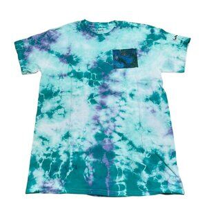 Knitswell Urban Outfitters Size M Blue Monet Water Lilies Tie Dye T-Shirt NEW‎